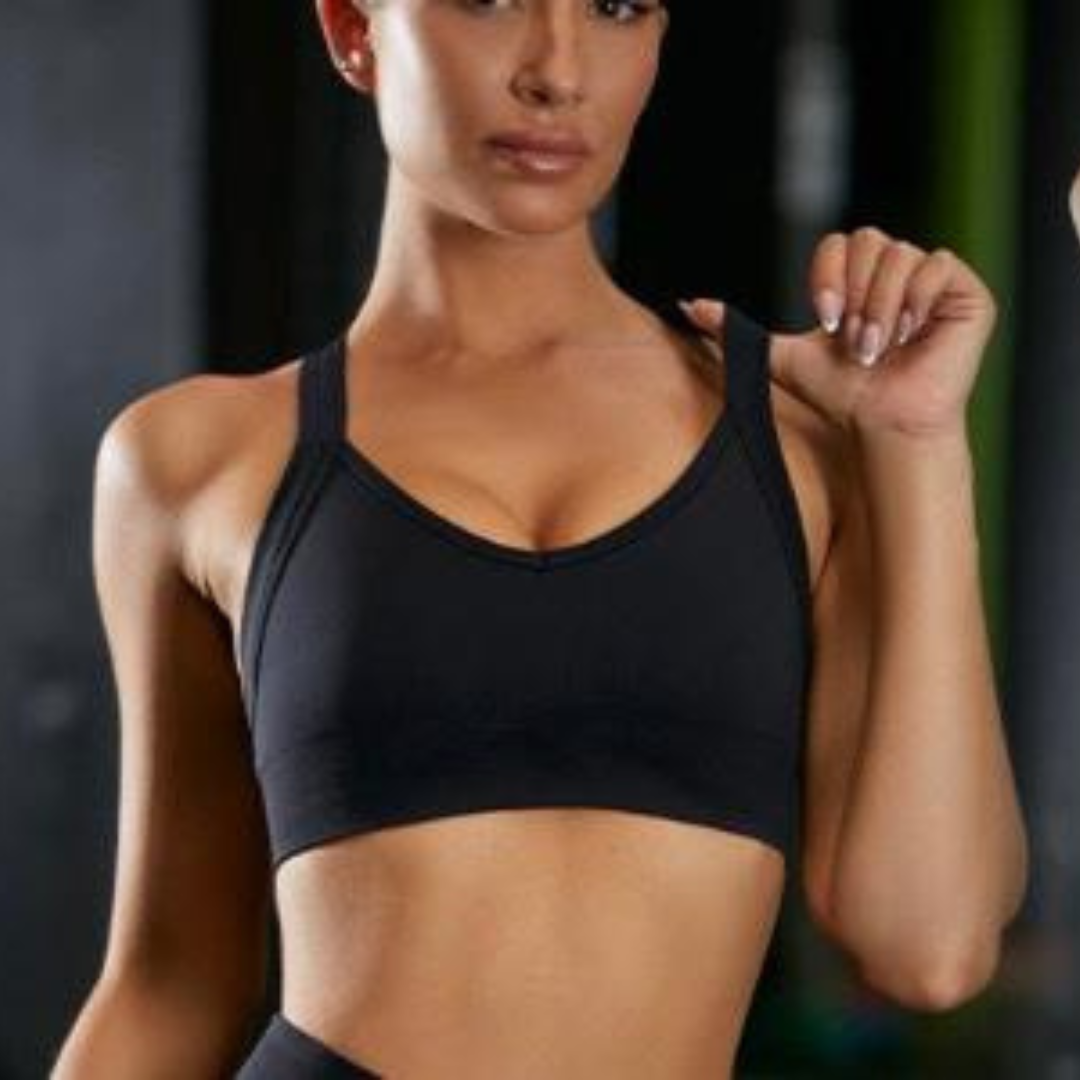 Sana Lifestyle Accelerate Sample Crop - Black Medium